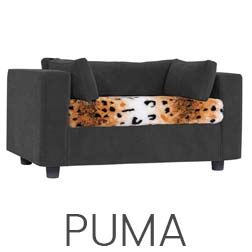 Fauteuil luxe chien Gris Plaid Puma